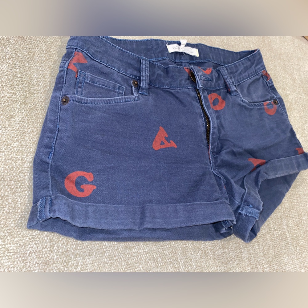 BCBGeneration Denim Blue Alphabet Shorts